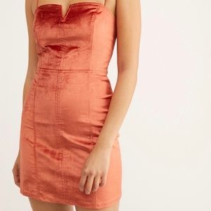Free People Antoinette Velvet Mini Dress - Size M
